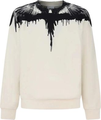 Marcelo Burlon Felpa Wings Style - - Sweatshirts & Hoodies - Uomo - Bianco - XS