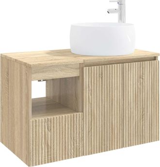 vidaXL Juego De Muebles De Ba&ntilde;o 2 Uds. Roble Sonoma Vidaxl