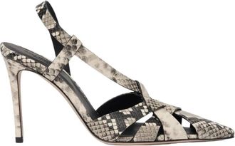 Scarosso Athena Python High Heel Sandalen - Dames - Pumps - Grijs - 39 1/2 EU - Leer - Schoenen