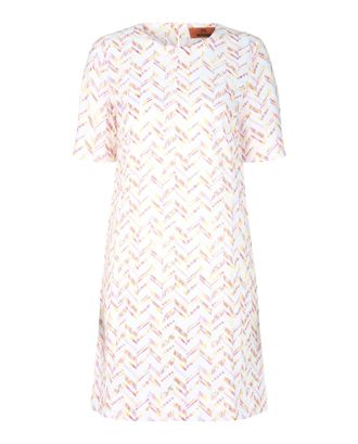 M Missoni Embroidered Zig-Zag Mini Dress