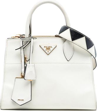 Prada Pre-owned Prada City Calf Trimmed Saffiano Greche Paradigme Bag TL63EDHALLPGG6X2