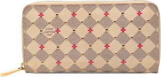 Louis Vuitton Damier Azur Pink White Pvc Long Wallet (Bi-Fold) (Pre-Owned)
