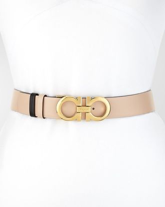 Ferragamo Gancini-Buckle Reversible Leather Belt