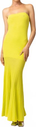 Line & Dot Arlo Tube Dress In Yellow