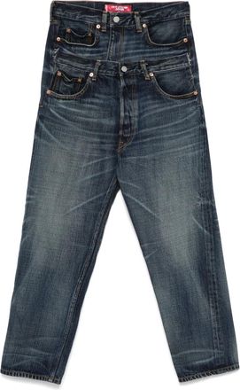 Junya Watanabe Jeans met dubbele taille - Blauw