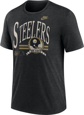 Nike Pittsburgh Steelers Rewind Nike Mens NFL T-Shirt in Black | NJFD00H7LV-KCB