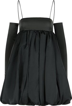 Rotate Balloon Dress In Black Polyester