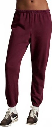 perfectwhitetee Johnny French Terry Easy Sweat Pant In Burgundy