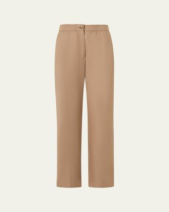 Akris Cotton Gabardine Straight Leg Fritz Pants