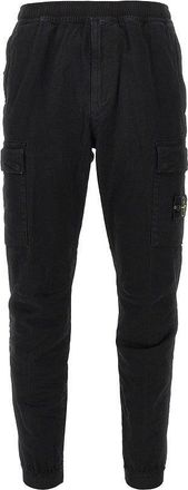 Stone Island Cotton cargo pants with logo Badge Man 30