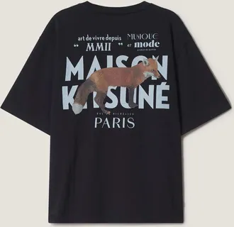 Maison Kitsun&eacute; Paris T-Shirt - Black