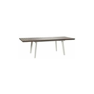 Keter Tavolo Allungabile da Giardino 162-241x100,5x76,5 cm Keter Harmony Bianco e Cappuccino