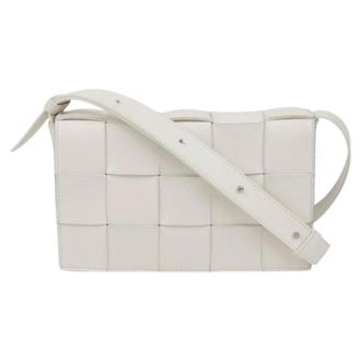 Bottega Veneta Pre-owned Cross Body Bags, female, White, Size: ONE SIZE Pre-owned Leather Shoulder Bag