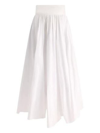 F.it bandeau-waist cotton skirt - women - Cotton - 38 - White