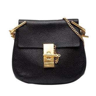 Chlo&eacute; Pre-owned Drew Crossbody Bag - Dames - Vintage Schoudertas - Zwart - ONE Size - Leer - Vintage