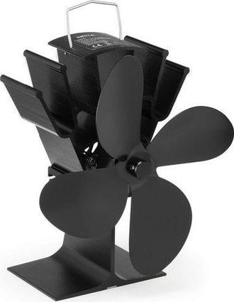 OEM Ventilador Termodin&aacute;mico No El&eacute;ctrico Para Estufa De Le&ntilde;a - Aspas En Forma De P&eacute;talo (5), Silencioso, Flujo De Aire &Oacute;ptimo Para Chimenea, Calentador D