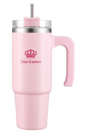 Juicy Couture 31.5-Ounce Stainless Steel Tumbler in Pink Marshmellow at Nordstrom Rack