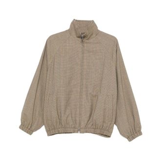 Frankie Shop Light Jackets, female, Beige, Size: 2XS High Neck Zip Jacket