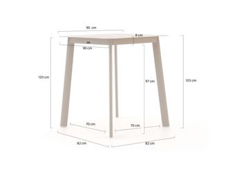 Manifesto Furniture Manifesto Savio bartafel 90x90x103cm