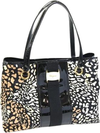 Ferragamo Pre-owned Tote Bag - Dames - Vintage Handtas - Veelkleurig - ONE Size - Leer - Vintage