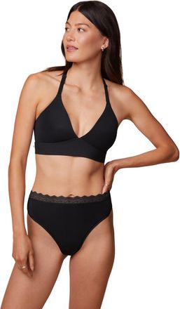 Harper Wilde Bliss Lace Halterneck Bralette in Black at Nordstrom, Size Xx-Large