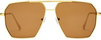 AIRE Asteroide 60mm Square Sunglasses in Bright Gold at Nordstrom