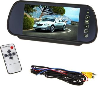 Trade Shop Trade Shop - Monitor De Espejo Retrovisor 7 bluetooth Manos Libres De Pantalla T&aacute;ctil Usb Sd Mp5