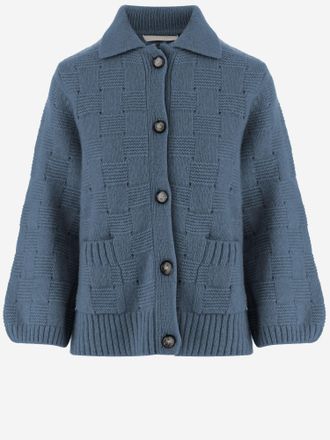 Allude Allude vest van kasjmier en zijde