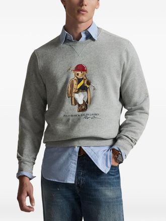 Polo Ralph Lauren Mens Polo Bear Sweatshirt Grey Cotton Sweatshirts Sweater