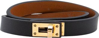 Herm&egrave;s Box Calfskin Kelly Double Tour Bracelet (Authentic Pre-Loved)