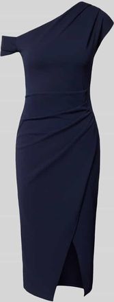 Lipsy Slim Fit Kleid in asymmetrischem Design in Marine, Gr&ouml;&szlig;e 32