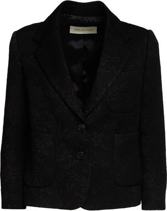 Dries Van Noten Giacca monopetto - Dames - Blazers - Zwart - 2XS - Leer - Jassen
