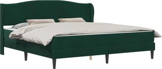 vidaXL Estructura De Cama Con Cabecera Negro 180 X 200 Cm Terciopelo Vidaxl