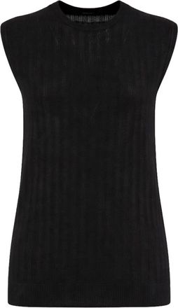 Kiton Elegante Top Smanicato - Dames - Tops zonder mouwen - Zwart - S - Tops