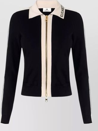 Elisabetta Franchi fine-knit zip-up cardigan