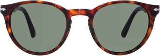 Persol Crystal Green Oval Unisex Sunglasses PO3152S 901531 49