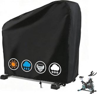OEM Funda Para Bicicleta Est&aacute;tica, 1 Pieza, Funda Para Bicicleta, 140 &times; 60 &times; 120 Cm, Impermeable, A Prueba De Polvo, Lluvia Y Sol, Ajustable, Negra