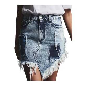Retrof&ecirc;te Dames, Rokken, Blauw, Maat: 2XS Denim