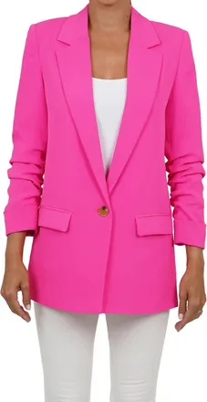 Love Token Sabrina Boyfriend Blazer In Hot Pink