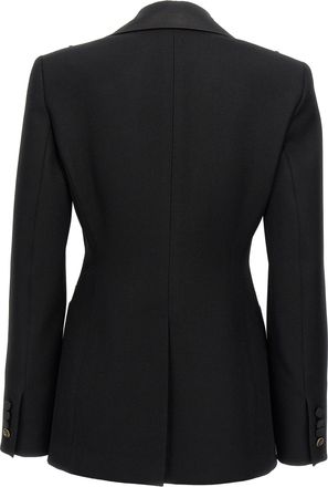 Max Mara Womens Black Virgin Wool Blazer Clothing