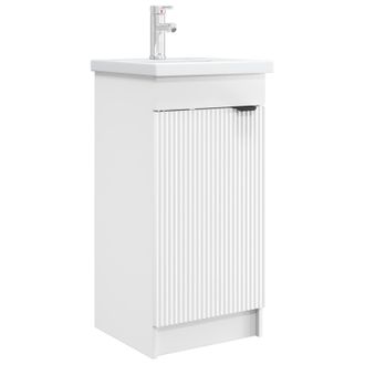 vidaXL Vanidad De Ba&ntilde;o Con Lavabo Blanco 42 X 40 X 84,5 Cm Vidaxl