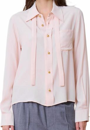 WE-AR4 Academy Long Sleeve Blouse In Pale Blush