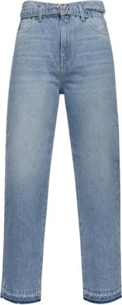 Pinko Flexi Maddie Mom Jeans - Dames - Loose Fit Jeans - Blauw - W30 - Katoen - Jeans