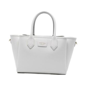 Emporio Armani Handbags, female, Gray, Size: ONE SIZE Medium shopper bag with palmellato finish