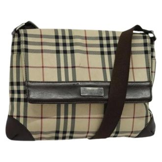 Burberry Pre-owned Nylon Cross Body Bag - Dames - Pre-owned - Beige - Maat: ONE Size Nylon