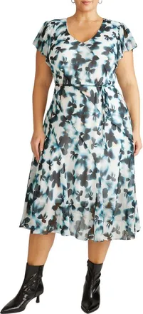 Universal Standard Sevilla Chiffon Dress in Primrose Hill Print at Nordstrom, Size Xl