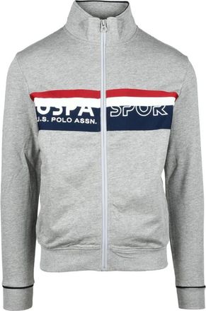 U.S.Polo Association U.S. Polo Assn., Zip-throughs, male, Multicolor, Size: XL Cotton Blend Sweatshirt