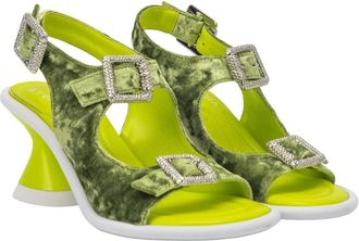 Strategia Elegante High Heel Sandalen - Dames - Sandalen met hakken - Groen - 40 EU - Leer - Schoenen