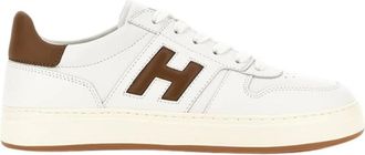 Hogan H668 Allacciato H Banda - Heren - Sneakers - Wit - 40 EU - Leer - Schoenen