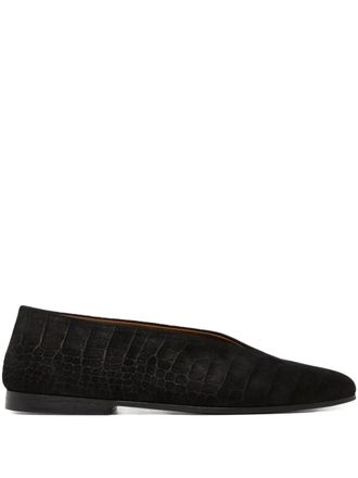 Marsèll Scivolo crocodile-effect ballet flats - Black